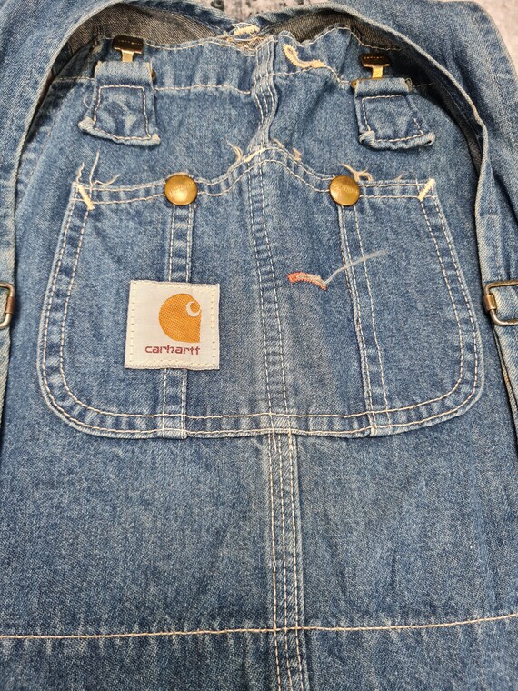 Vintage CARHARTT Overall Denim Jeans Carhartt Cov… - image 6