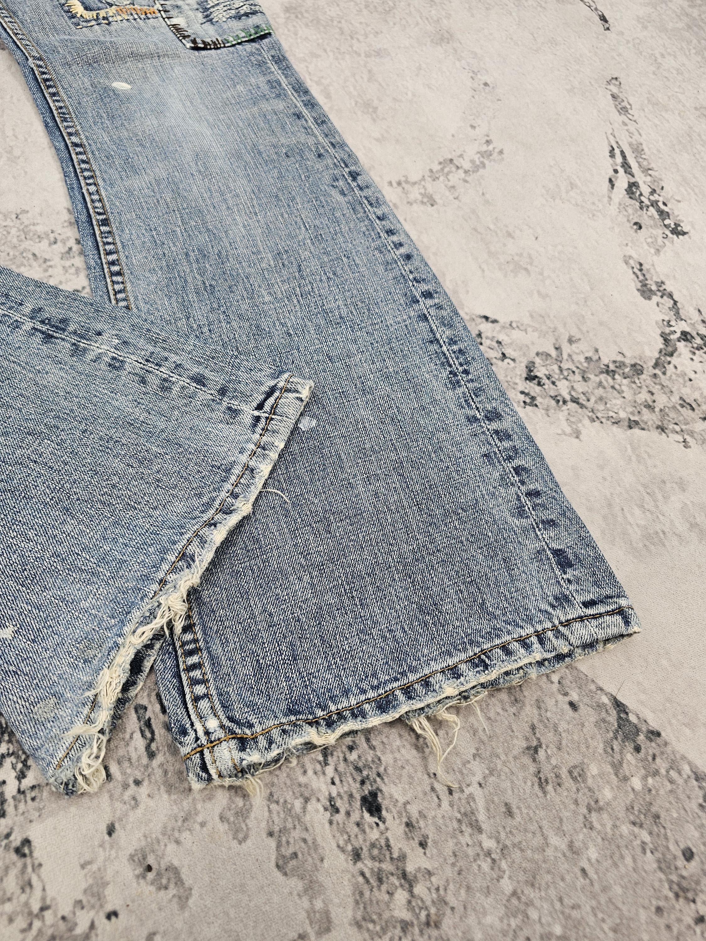 日本ブランド BACK NUMBER パッチワークデザインジーンズ バック