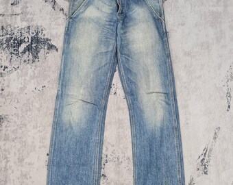 Vintage OSH KOSH Classic Workwear Jeans Pants Osh Kosh Carpenter Workers Ripped Faded Denim Blue Jeans Pants Size 30x30.5 Pants JB0086