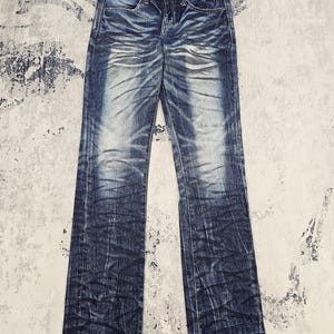 Japanese Brand CIVARIZE Stone Wash Design Jeans Civarize Low Rise Slim Street Blue Jeans Size 30x32 JB0340