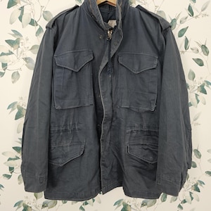 Vintage ALPHA INDUSTRIES Cold Weather Coat Jacket Alpha Industries Military Army Parka Jacket Alpha Scovill Zipper Made In USA Jacket J0111