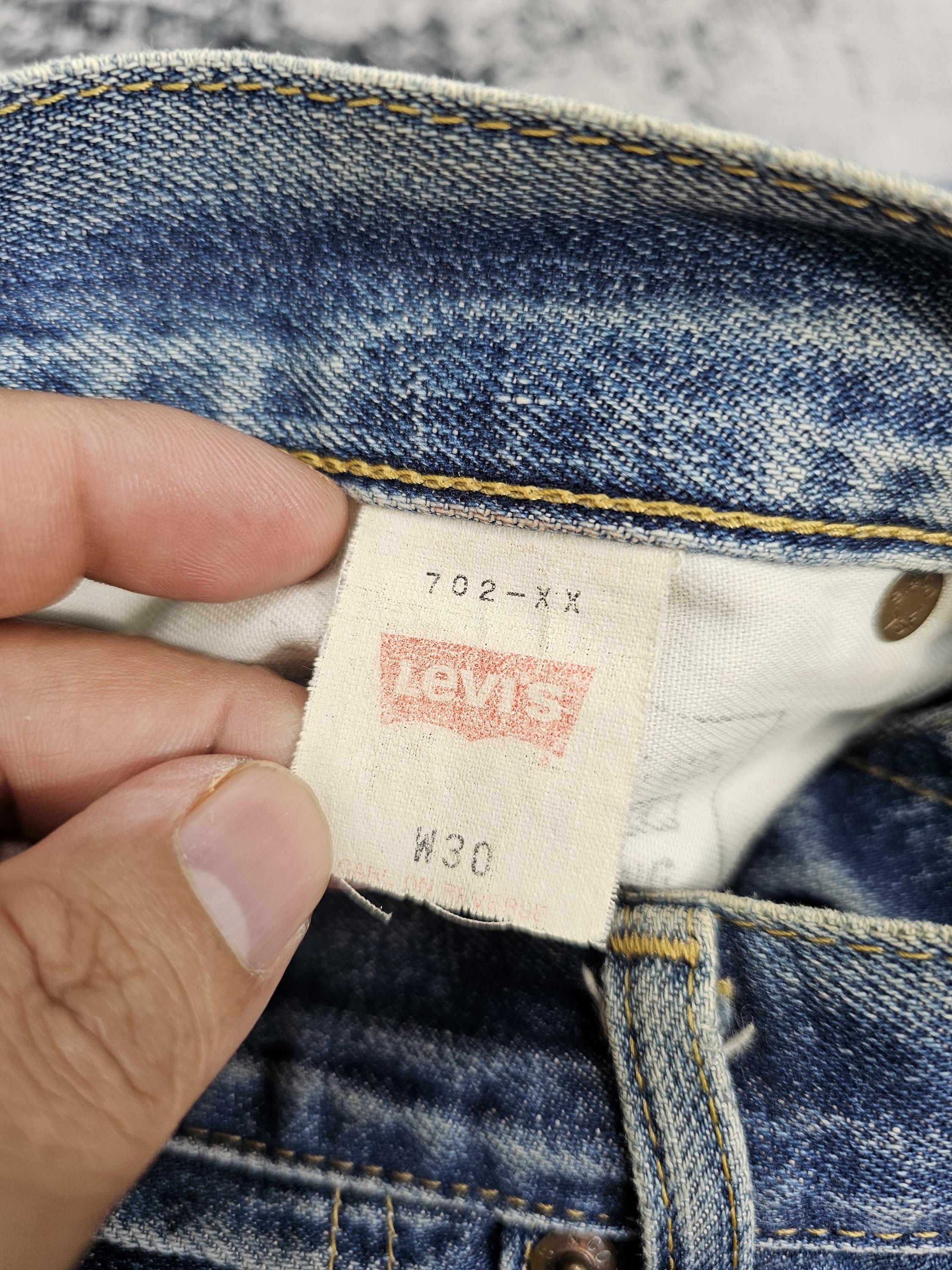 Levi’s 90s 702XX good fade BIGe denim Vintage 90'S LEVIS 702 XX Selvedge Redline Ripped Jeans