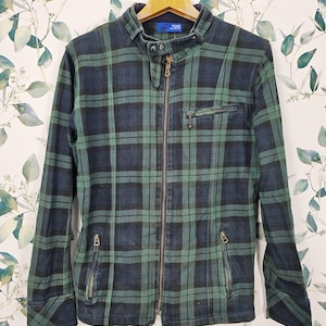 Vintage BEAMS Japanese Brand Plaid Checked Jacket Beams Boy Beams Designer Casual Jacket Beams Punk Bondage Motorcycles Bikers Jacket J0140