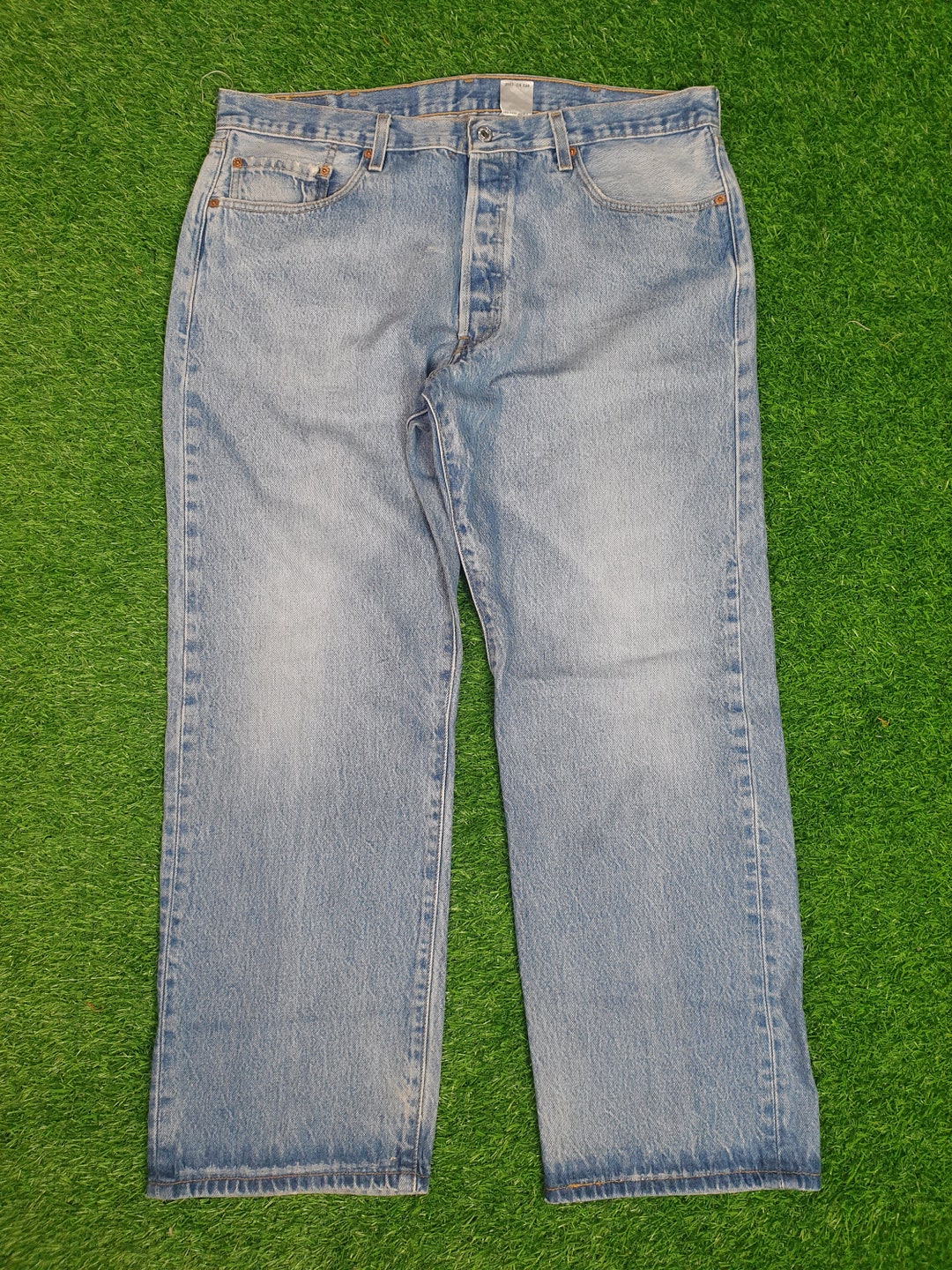 Vintage Levi's 501 Sun Faded Ripped Levis 501 Blue Jeans