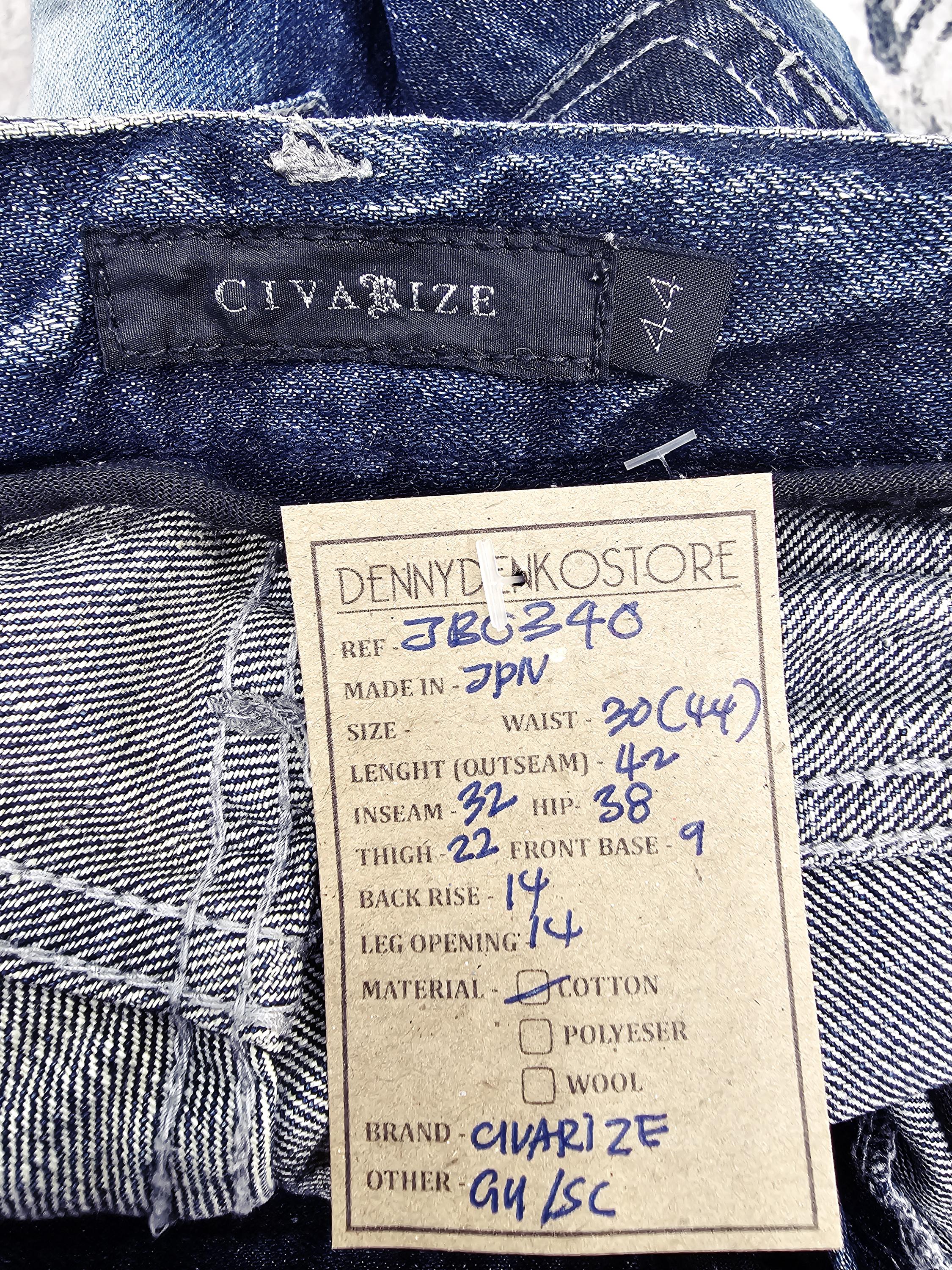 Japanese Brand CIVARIZE Stone Wash Design Jeans Civarize Low Rise