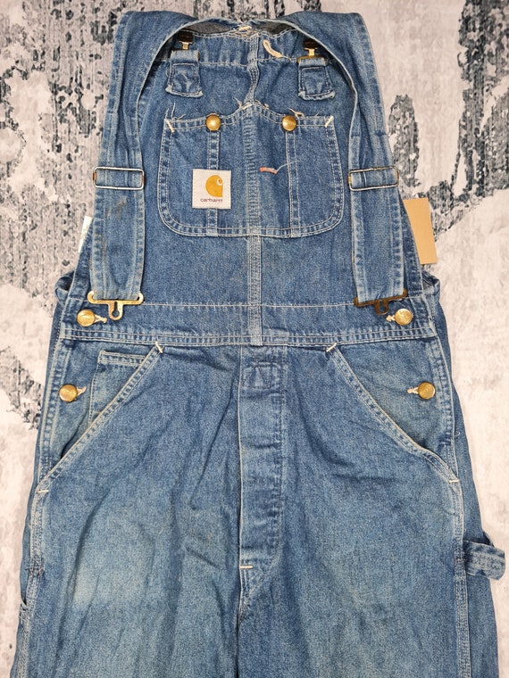 Vintage CARHARTT Overall Denim Jeans Carhartt Cov… - image 5