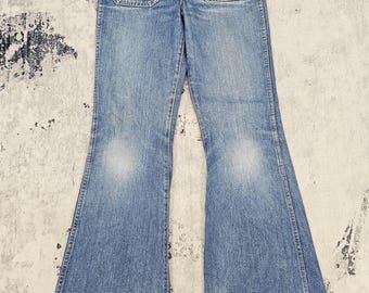 Vintage Big John Flare Jeans: 90s Japanese Denim, Waist 28 - Etsy