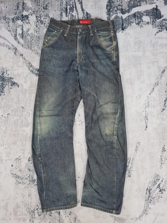 Vintage EDWIN E FUNCTION Twisted Distressed Rippe… - image 1