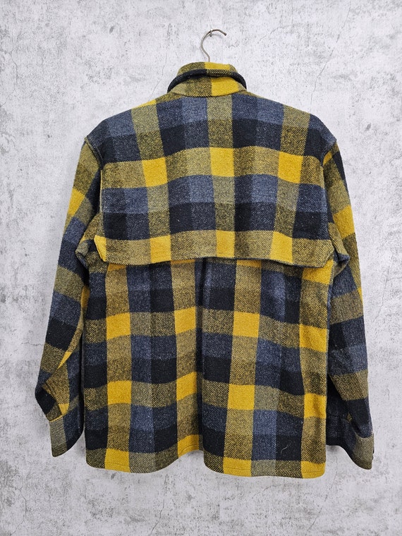 Vintage 60's HUMPHREY Wool Jacket Plaid Checked Lumber Jacket