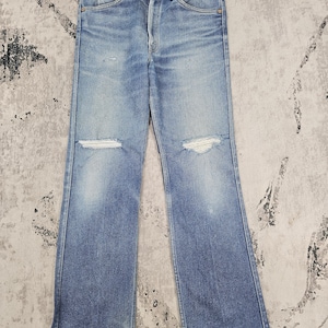 Vintage 90's Levi’s 517 Boot Cut Flare Jeans Levi's Made In USA Distressed Jeans Levis 517 Ripped Stretchable  Jeans L0447 Size 34X30