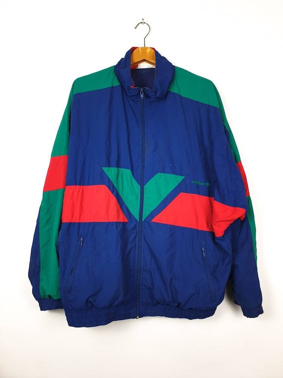 Vintage 90's ADIDAS Multi Colour Windbreaker Colou