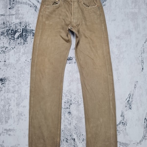 Vintage Levi’s 501 Brown Faded Distressed  Levis Light Brown Rusty Jeans Pant Denim Grunge 31X34 Jeans L0238