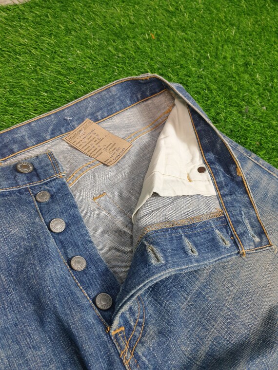 Vintage 90s Levi’s 501 Distressed Medium Wash Rip… - image 4