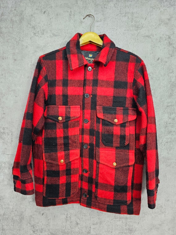 Vintage 90's WRANGLER Crazy Pockets Wool Jacket Wrangler Vintage 90's WRANGLER Crazy Pockets Wool Jacket Wrangler