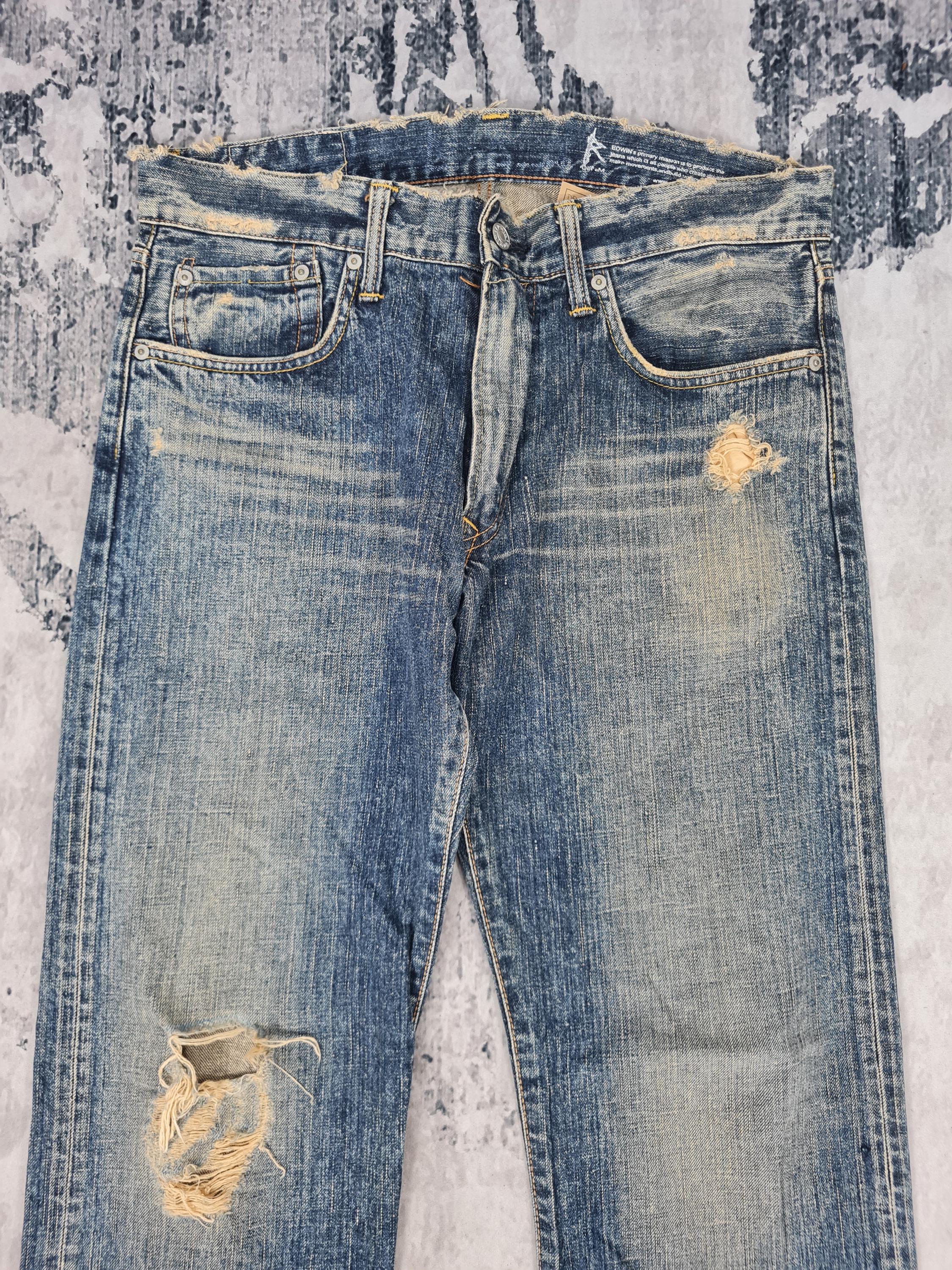 Vintage EDWIN 503R Faded Distressed Ripped Jeans Edwin 503