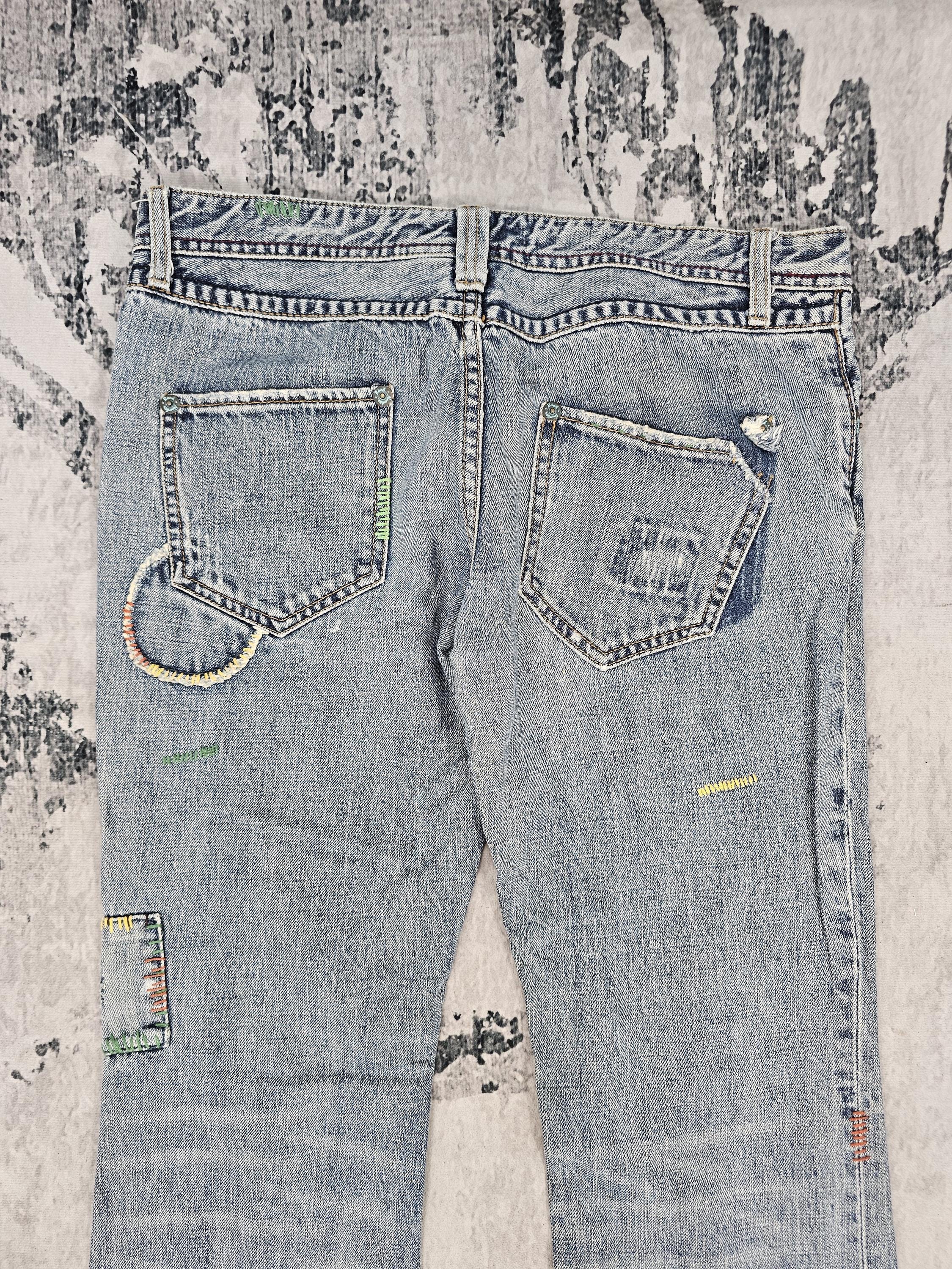 日本ブランド BACK NUMBER パッチワークデザインジーンズ バック