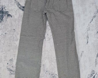 Japanese Brand JOHN BULL Hickory Striped Pants Johnbull Bondage Punk Pants Johnbull Workwear Streetwear Pants Size 31x31 JB0115
