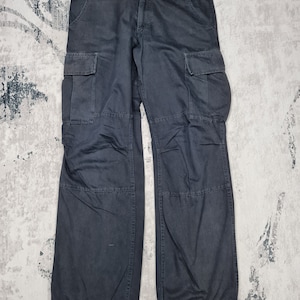 Japanese Brand United Arrows Blue Label Cargo Pants United Arrows Tactical Military Pants Dark Blue Multi Pockets  Pants Size 32x30 JB0054