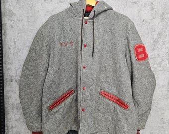 ヴィンテージ デロング バーシティ ジャケット S 80 年代 ボンバー USA