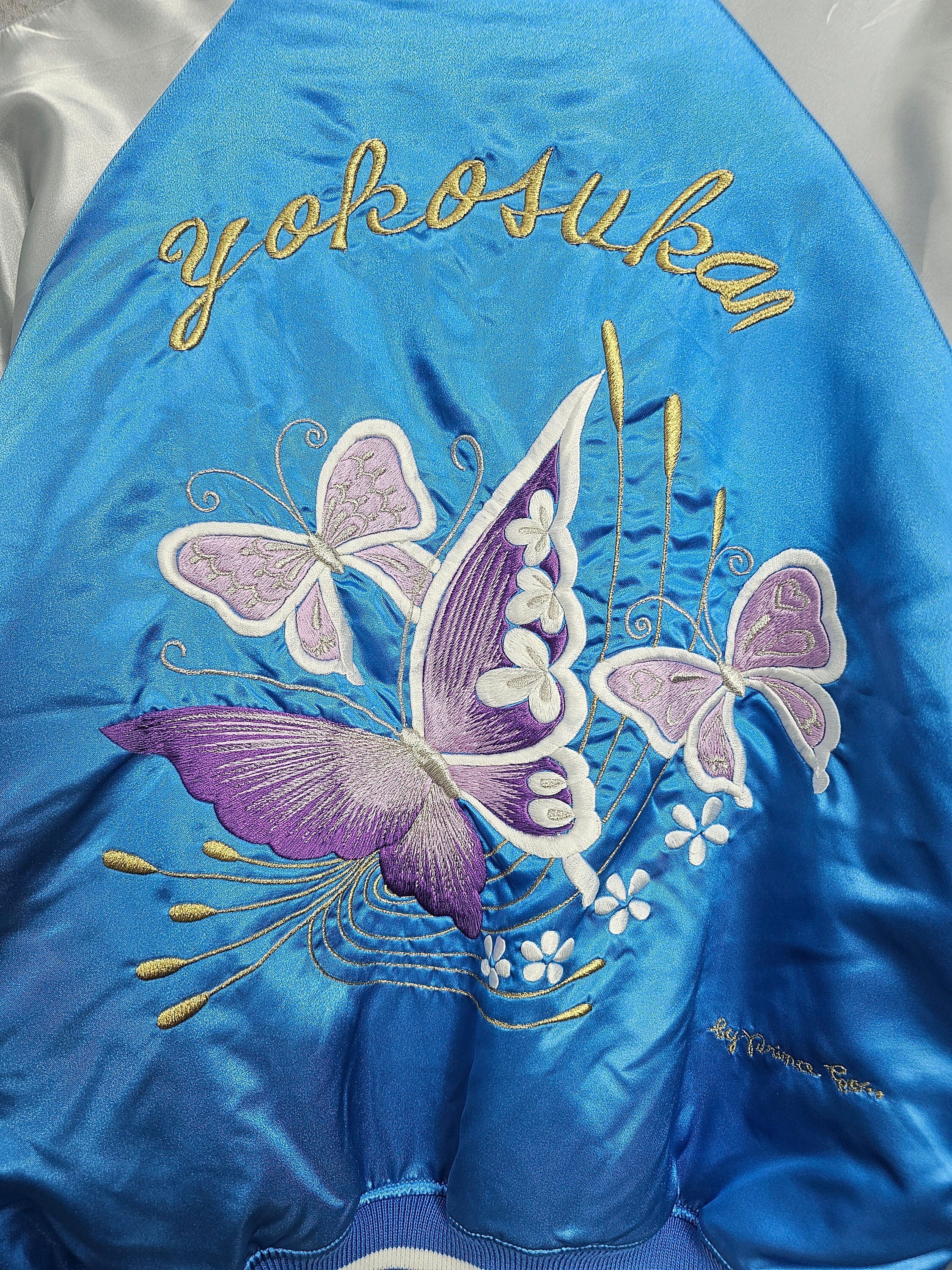 Vintage Sukajan Yokosuka Butterfly Embroider Jacket Karakuri