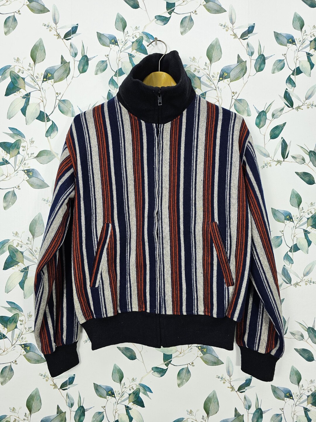 Vintage 90's Unknown Japanese Brand Striped Multicolor Wool