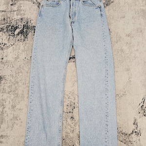 Vintage 90&#39;s LEVIS 501  Light Blue Jeans Levis 501 Made In Usa Levis 501 Sun Faded Light Wash Jeans L0441 Size 30X30