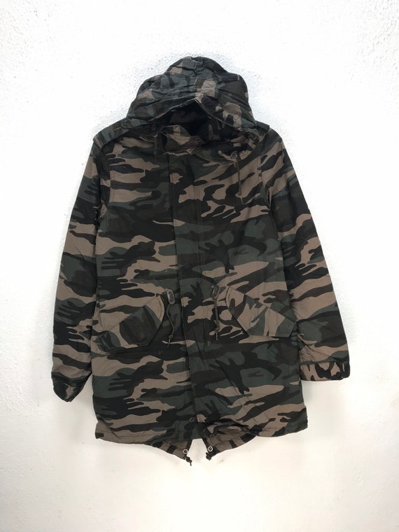 ALPHA INDUSTRIES Camouflage Jacket Military Jacket Style Parka Hoodie Jacket Hunting Jacket Outdoor Jacket Size Small Etsy Canada