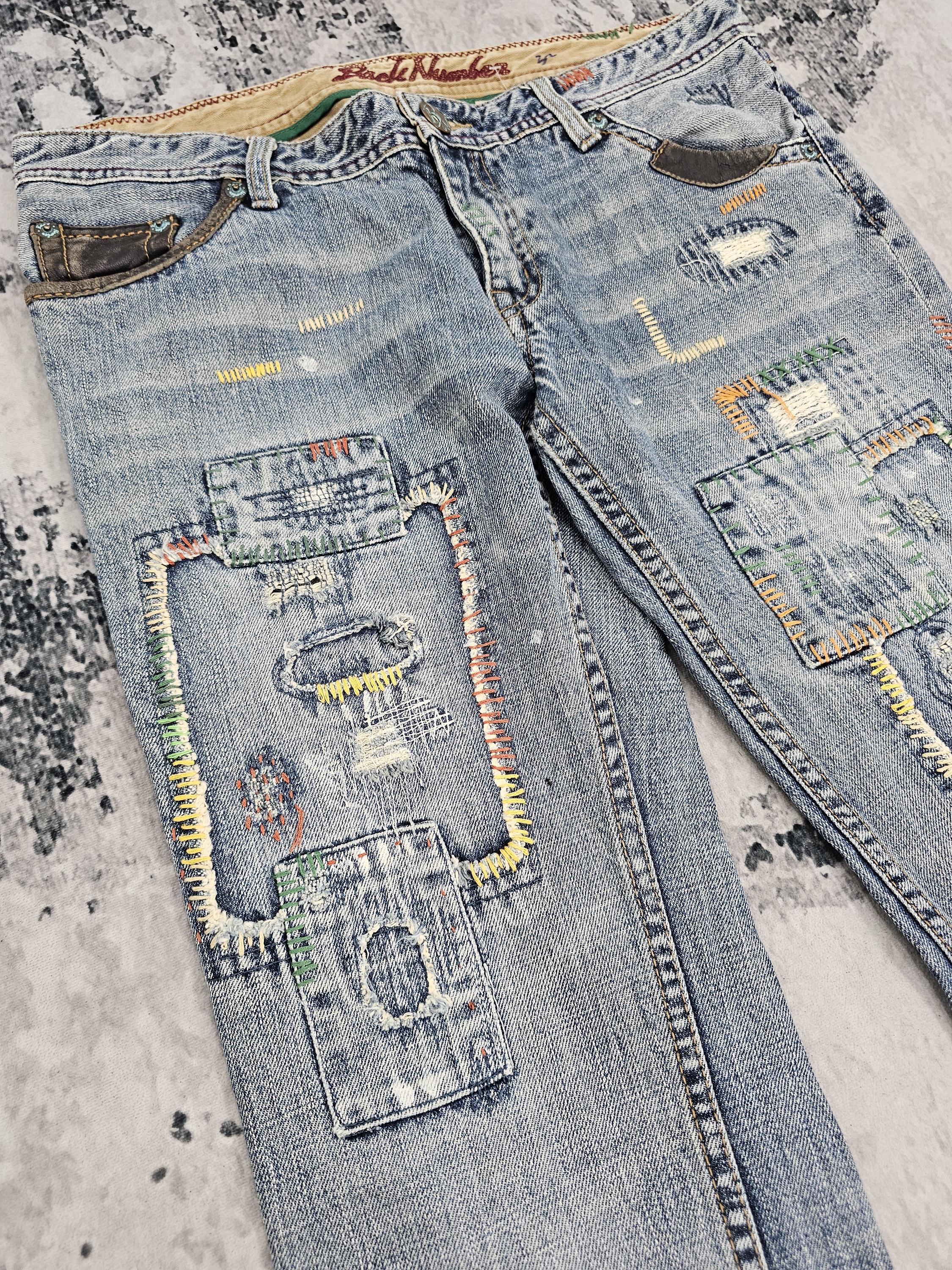 日本ブランド BACK NUMBER パッチワークデザインジーンズ バック