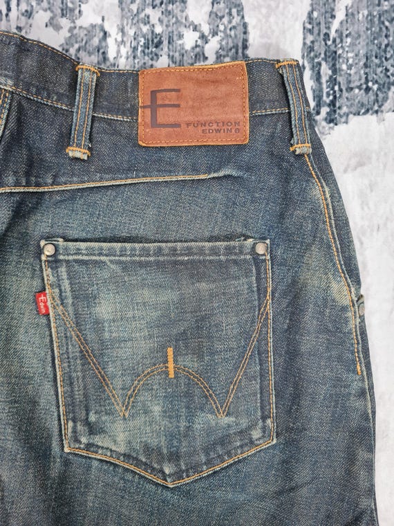 Vintage EDWIN E FUNCTION Twisted Distressed Rippe… - image 7