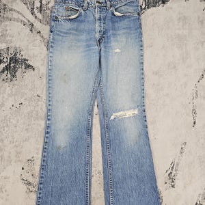 Vintage 80'S LEVIS 517 Flare Boot Cut Light Blue Jeans Levis 517