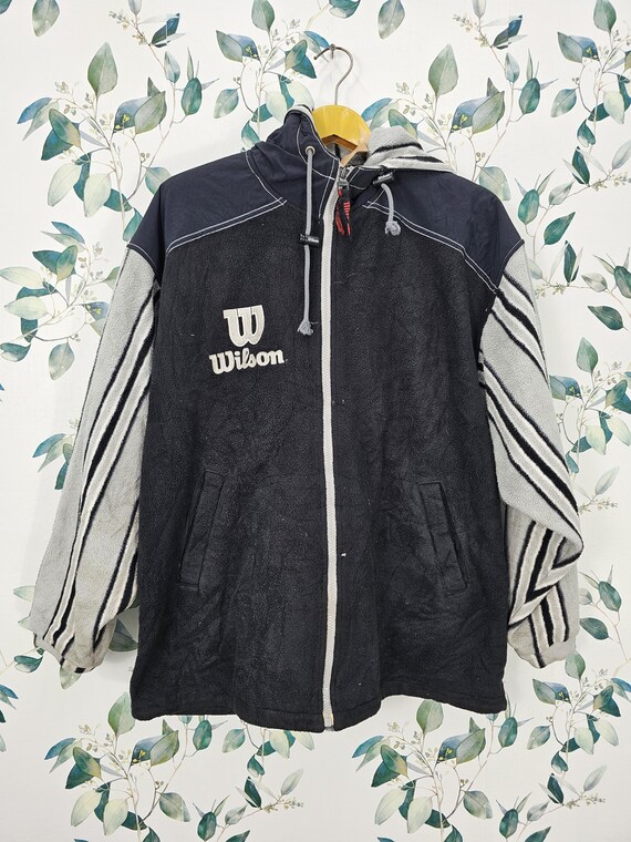 ヴィンテージ 90s ウィルソン ビッグロゴ刺繍 セーター ジャケット Vintage 90's WILSON Jacket Wilson Spellout Big Logo