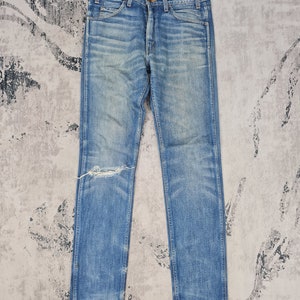 Vintage LEVIS 606 Repro Distressed Ripped Jeans Levis Light Blue Orange Tab Jeans Levis Slim Fit Jeans  Levis Made In Usa L0321 Size 32x33.5