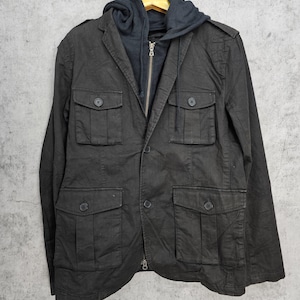 Japanese Brand Beams Multi Pocket Blazer Jacket Beams Boy Beams Zipper Jacket Designer Streetwear Military  Hoodies Jacket J0055 Size Large