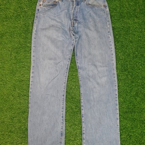Vintage LEVIS 501 Light Wash Distressed Levis 501 Light Blue Levis Ripped Distressed Size 34X32 Jeans L0167