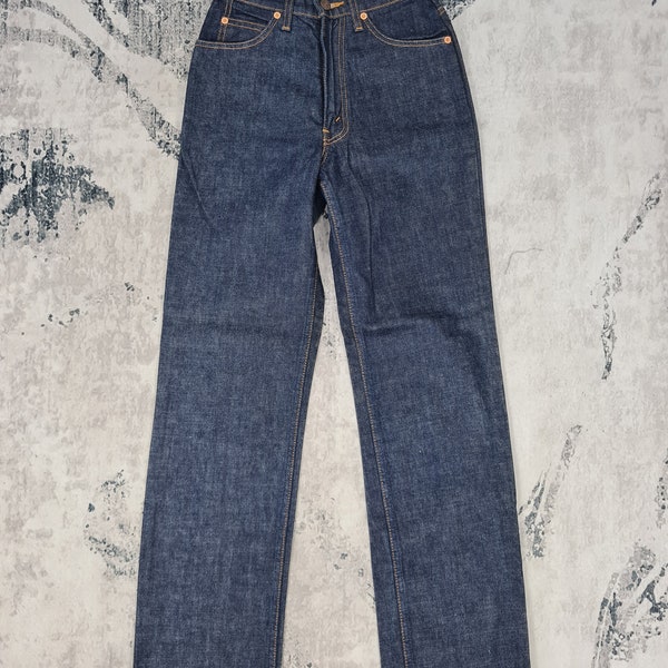 Vintage 90's LEVIS 855 High Rise Dark Blue Jeans Levis Orange Tab Jeans Levis Flare Small Size Jeans L0305 Size 24x30