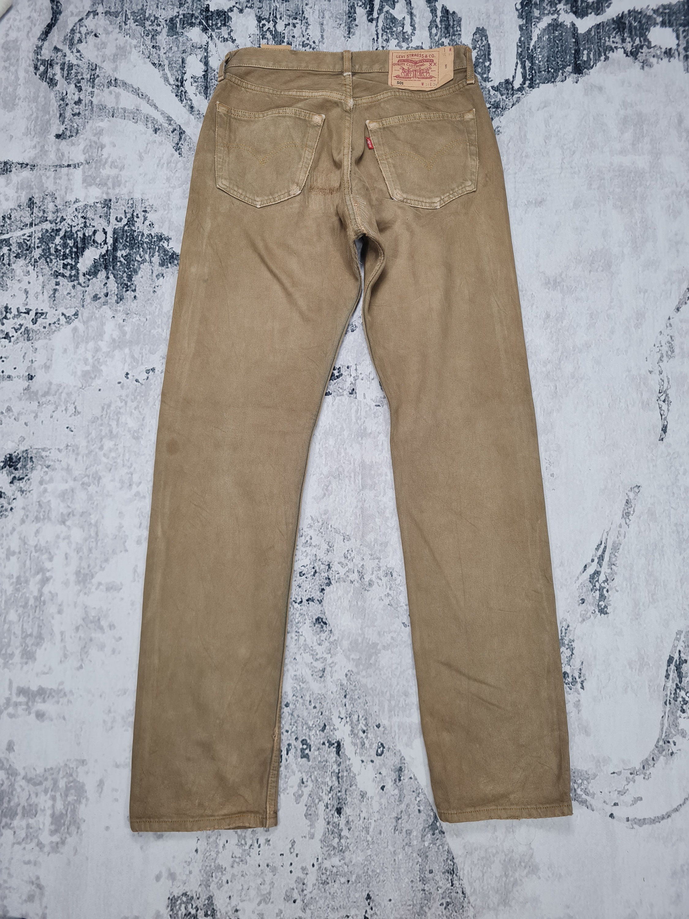 Vintage Levi's 501 Brown Faded Distressed Levis Light Brown