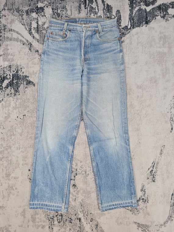 Size 28 Vintage Levis 501XX LVC Japan Distressed Denim Faded 
