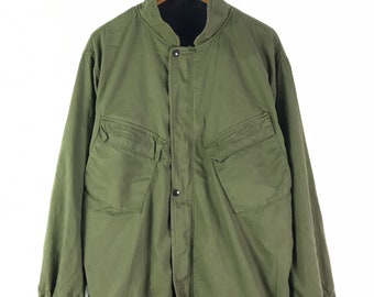 Vintage USA Military Olive Green Jacket Military Suit Jacket Size Medium Oversize Military Style Fashion Hunting Jacket