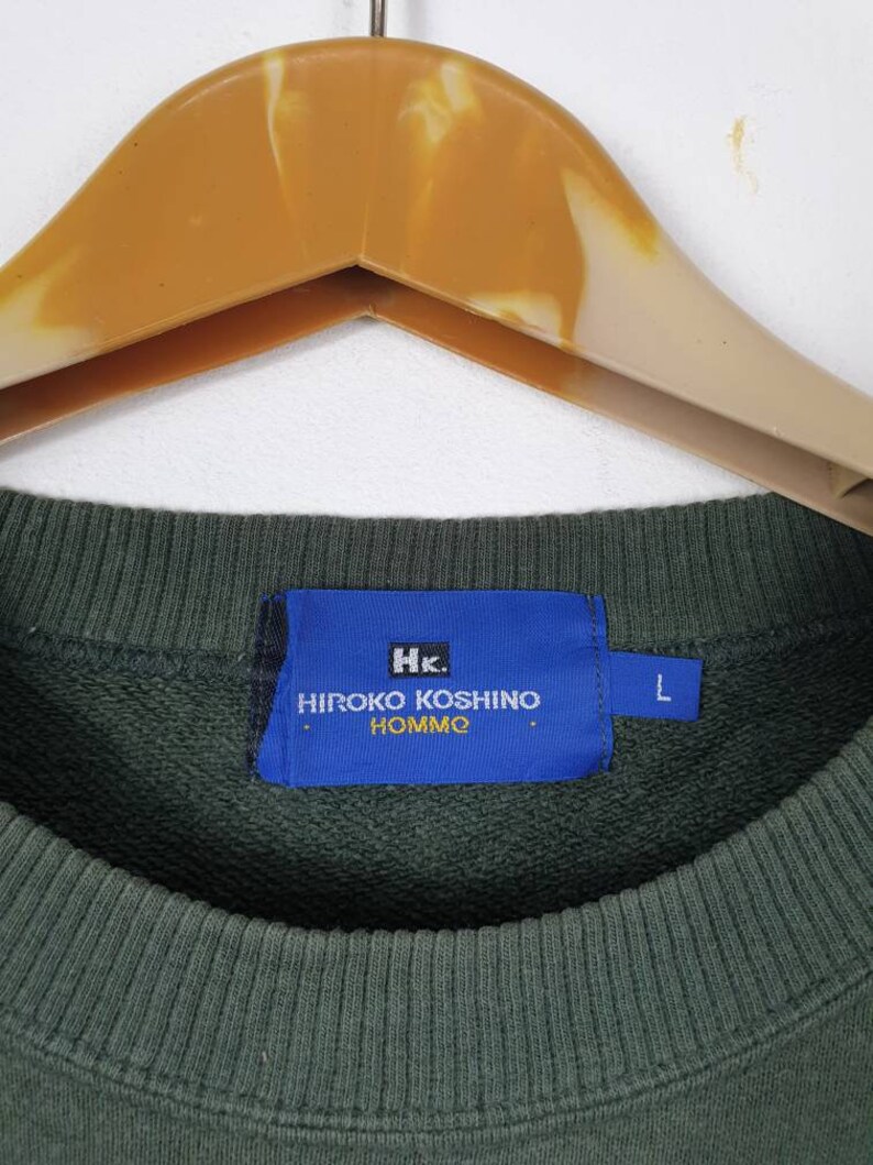 Japanese Brand HIROKO KHOSHINO HOMME Spellout Big Logo Embroider Sweatshirt