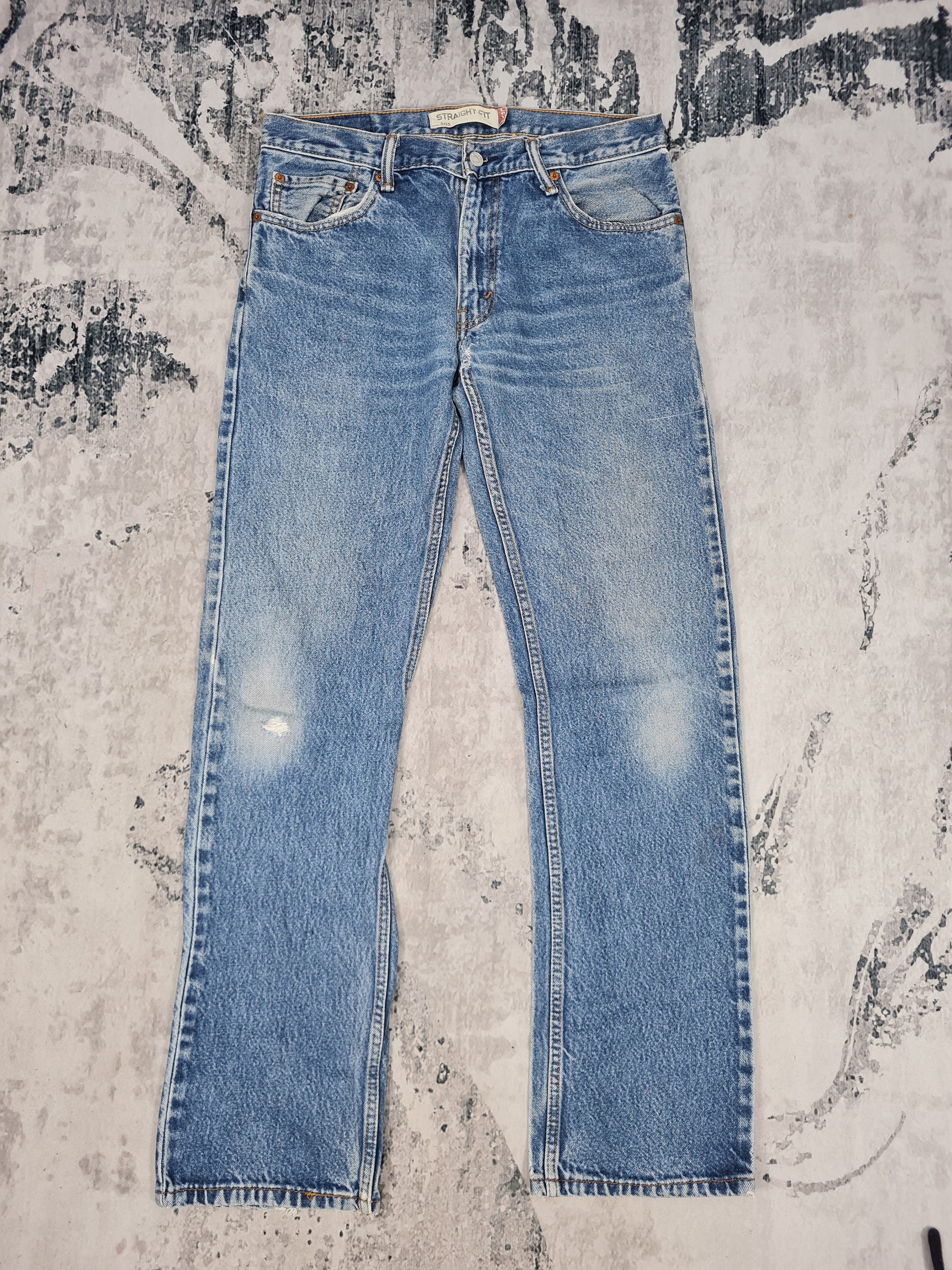 Vintage Levis 505 Orange Tab Jeans Regular Straight Made In