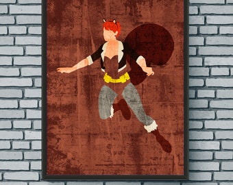 Minimalism Art - Squirrel Girl Print