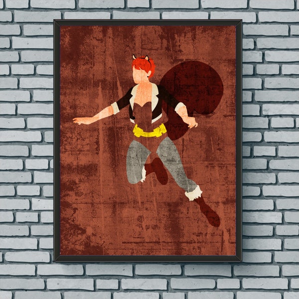 Minimalism Art - Squirrel Girl Print