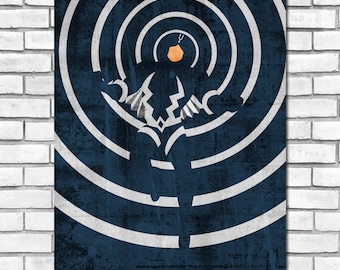 Minimalism Art - Black Bolt Print