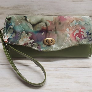NCW Batik Wristlet Wallet, Cartera de embrague necesaria, Cartera con ranuras para tarjetas, Llevar toda la cartera, Cartera de acordeón, Cartera de viaje, Bolsa de muñeca