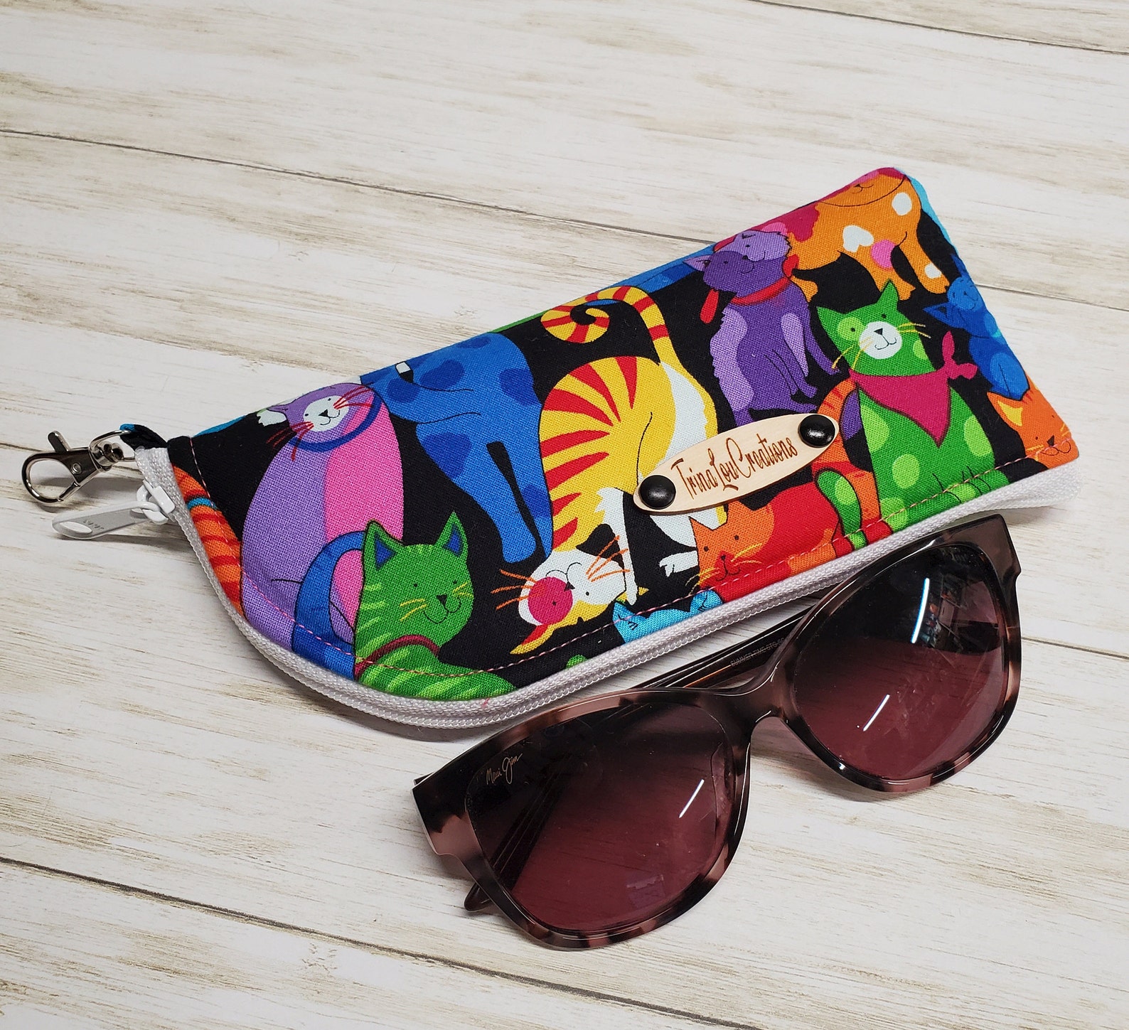 Zip Up Sunglass Case Padded Eyeglass Case Case For Etsy