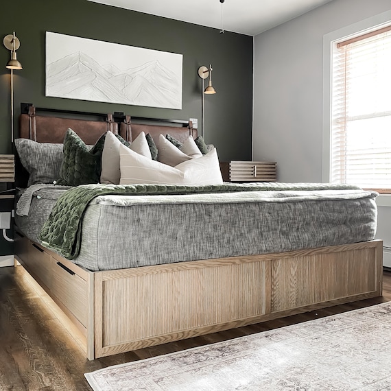 DIY 6-Drawer Queen Platform Bed Frame Plans (PDF)