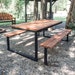 DIY Modern Industrial Picnic Table Plans | 6ft Steel and Wood Outdoor table, DIY plans, Woodworking Plans, Industrial Furniture, Rustic 