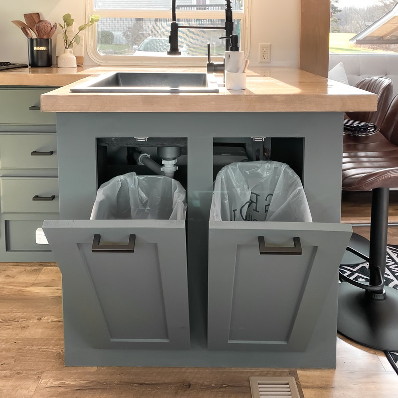 Diy Rv Trash RV Tilt-out Trash Cabinet DIY Plans: Double Bin Recycling (PDF Download ...