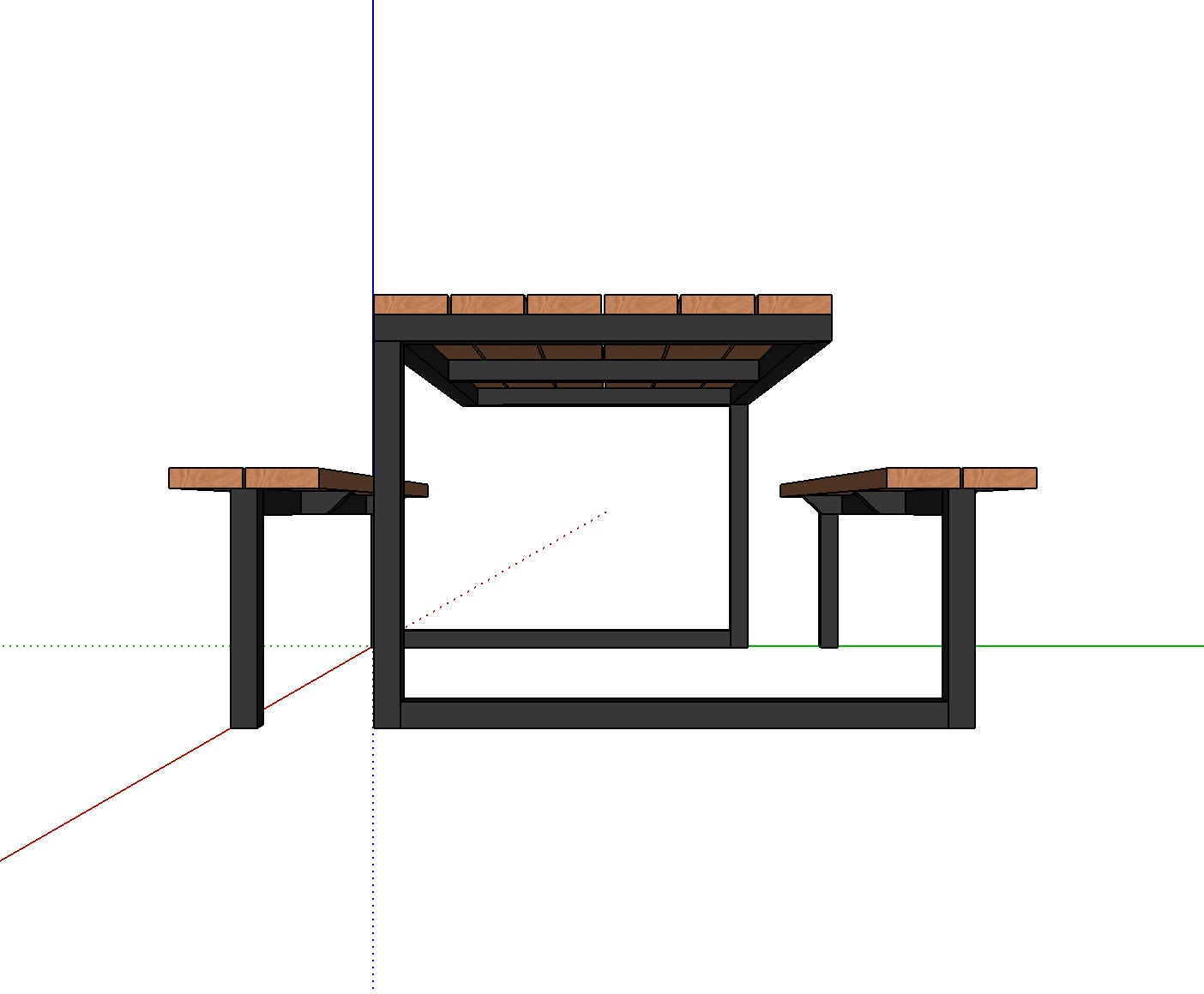 DIY Modern Industrial Picnic Table Plans: 6ft Steel & Wood (PDF ...