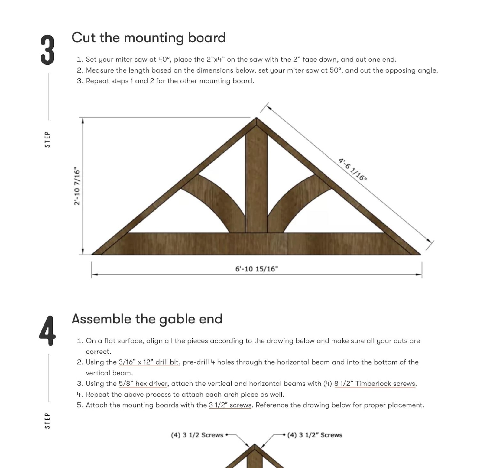 DIY Gable End Plans for 10/12 Roof Pitch (PDF Download) - Etsy